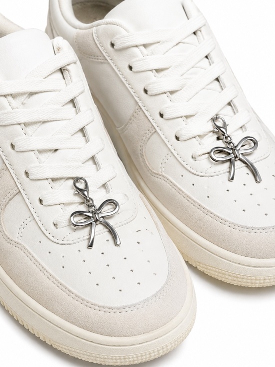 Accessories - 🌺 Silver Tone Bow Shoe 2PK Charms for Sneakers Removable Sneaker Accessories